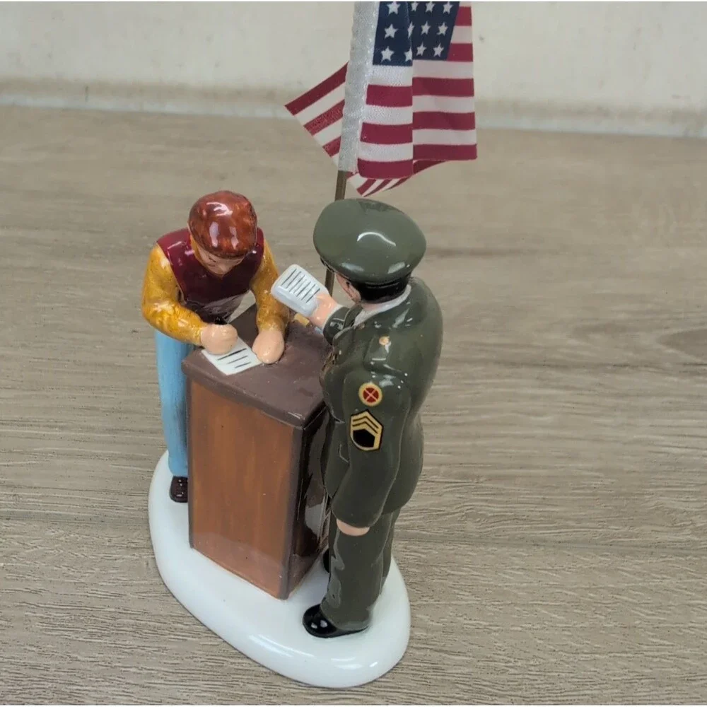 VTG Department 56 Snow Village Brand New Recruit Military U.S. Army  56.55152
